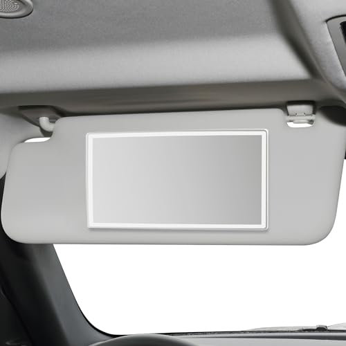 Auto Sonnenblende Kosmetikspiegel, Fahrzeug Selbstklebender Quadratischer Sonnenblendenspiegel, Sonnenblende Spiegel, Auto Makeup Spiegel, für Auto Sonnenblende, Autositzlehne, LKW, SUV (Rechteckig)
