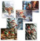 12 Weihnachtskarten Set Klappkarten Karten mit Umschlägen Weihnachtschaos mit Charme Karte Umschlag glanz Frohe Weihnachten Merry Christmas xmas süße Weihnachtskarte Weihnachtselfen Rentier