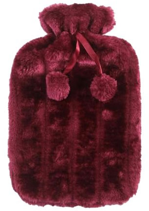 Vbnuyhim Housse de bouillotte uniquement – Housse de bouillotte en fausse peluche douce de 2 litres, tissu qui aide à soulager les douleurs musculaires et les crampes menstruelles pendant 6 à 8 heures