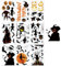 Adesivi per Finestre Halloween, 9 Fogli Decorazioni per Finestre, Vetrofanie Fronte-Retro, Decorazioni Horror per Feste, Pipistrello Ragno Scheletro Zucca Stregata
