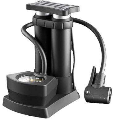 Bomba de Aire para Bicicletas | Bomba de Suelo para Bicicletas de pie | Medidor de Alta presión Multiusos, Bomba de Aire portátil para Bicicletas de Carretera, Bicicletas de montaña, neumáticos de