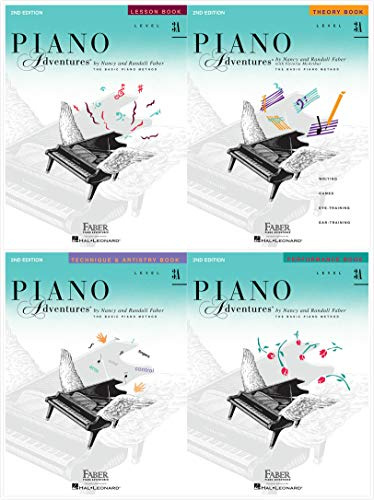 Faber Piano Adventures Level 3A Four Books Bundle (Lesson, Theory, Performance, Technique & Artistry Book)
