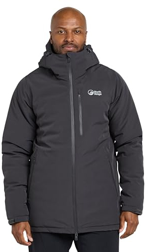 NORTH RIDGE Men's Domain Waterproof Parka Jacket with Adjustable Hood & 4 Zipped Pockets, Insulated & Packable Winter Coat, Ideal for Walking, Hiking & Outdoor Recreation, 10'000mm HH