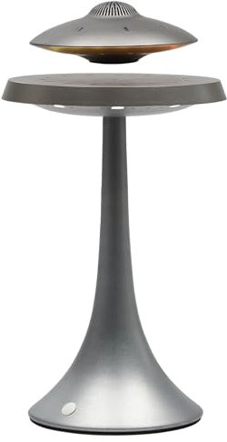 Xilinjyao Hängender Bluetooth 5.2-Lautsprecher, Magnetschwebetechnik, Schwebender Lautsprecher, UFO-Design, LED, geeignet für Wohnzimmer, Schlafzimmer und Büro