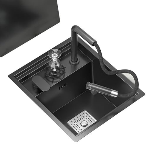 Bricolaje Fregadero Oculto Para Cocina Con Barra RV Fregadero Pequeño Acero Inoxidable Con Tapa Grifo Elevable Sifón Lavabo Lavar Las Manos Y Las Verduras Al Aire Libre Tipo Estudio Balcón herramienta