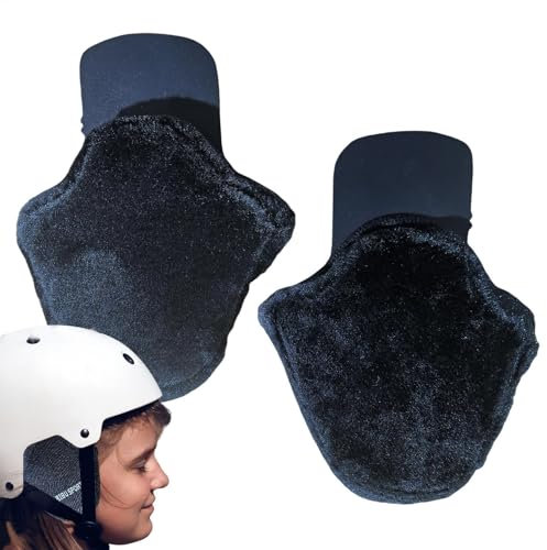 Half Helmet Ear Covers, Riding Helmet Ear Cover, Protective Ear Warmer Pads, Helmet Accessories, Warm Ear Covers For Riding, Helmet Ear Protection, Wind Noise Reduction Helmet Pads