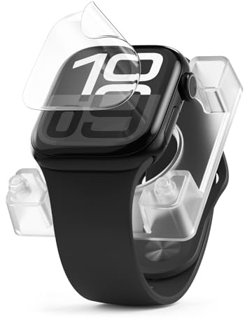 Ringke Dual Easy Pro Film for Apple Watch Series 11/10 42mm Screen Protector with Easy Installation Tool [2 Pack] [Flexible & Self-Healing EPU] Scratch Resistant Multi-Layer Protective Film