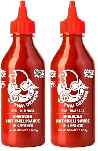 Thai Dragon Sriracha Hot Chilli Sauce 455ml (Pack of 2)