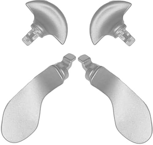 4PCS Paddle Posteriori in Metallo per PS5 DualSense Edge Controller, Ricambi Intercambiabili per PS5 DualSense Edge Wireless Controller (Argento)
