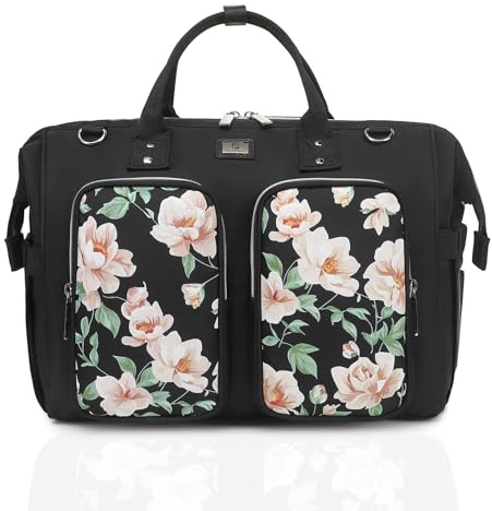 Pomelo Best Wickeltasche mit wasserdicher Wickelunterlage und 2 Kinderwagen Haken verstellbare Schultergurt multifunktionale Umhängetasche Reisetasche für Unterwegs