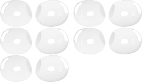 5 Paar Ersatz-Ohrstöpsel für AirPods 4 – Ultradünne Silikon-Ohrpolster, Weich & Kratzfest – Ideal für Sport, Büro, Reisen – Inkl. Weiße & Transparente Ohrstöpsel (Waschbar)
