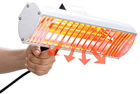 Infrarot Lacktrockner, 1000W Karosserie Kurzwelle Härtungslampe Auto Farblampe Elektrische Infrarot Heizung Lampe Backen Solarfilm Handheld,Autolack Strahler Aushärtungslampe