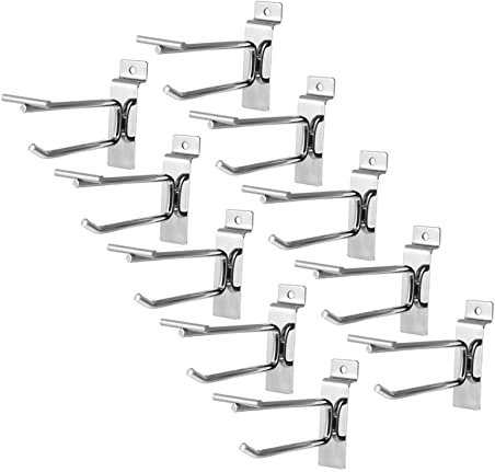 HEALSOPTHY 10pièces Crochets Pour Panneaux Rainurés Crochets De Suspension Pour Panneaux Rainurés Lot De Pour De Magasin