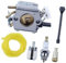 Vuzmode Carburatore Carb Filtro Olio Combustibile Tubo Flessibile, for Husqvarna, 362 365 371 372 372XP Motosega con Candela Ricambi di Ricambio Candela per tosaerba