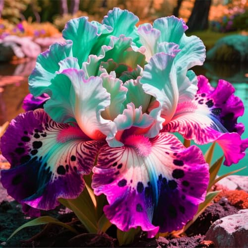 2024 Winterhart pflanzen,Schwertlilie Iris Pflanzen,Mysteriöse magische Glühbirne,Mehrjährige Blumenzwiebel ist winterhart,Species-3 Schwertlilie Zwiebeln-D