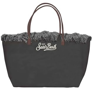 Saint Barth Mc2 Donna Borsa A Spalla CBF0001 Cotone Nero Taglia Unica