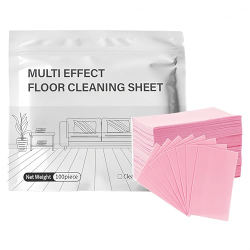 100 Piece Floor Cleaning Tablets, Upgraded Multi-Surface Floor Cleaner, Eco Friendly Kids Pet Safe, 30s Dissolve for Laminate Vinyl Tile Hard Floors (Peach Hibiscus)