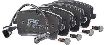 TRW GDB1902 Brake Pad Set of 4 Compatible for Audi A4 Saloon (8K2, B8) 2007-2015 Rear Axle and Other Vehicles