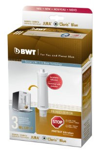 BWT 814819 Protect Edition Blue-T - Cartucho de filtros para cafeteras automáticas Jura C, XF, J, ENA y ENA Micro (3 unidades)