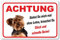 AdriLeo Schild - Vorsicht Yorkshire Terrier - Ohne Leine - (15x20cm) / Achtung Hund Wachhund robust langlebig UV-beständig wetterfestes Warnschild