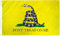 AZ FLAG - Bandera Gadsden No Me Pises - 150x90 cm - Bandera Dont Tread On Me - Estados Unidos 100% Poliéster Con Ojales de Metal integrados - 110g - Colores Vivos Y Resistente A La Decoloración