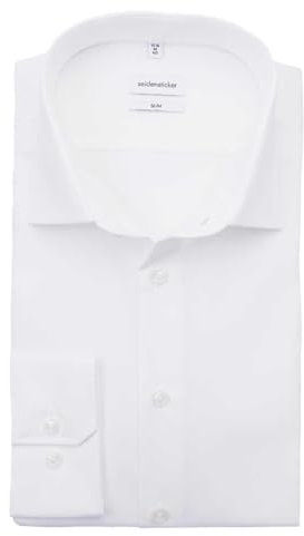 Chemise business homme Seidensticker - coupe slim - sans repassage - col Kent - manches longues - 100 % coton