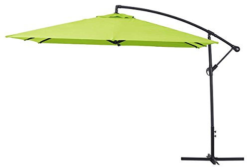 Parasol Lateral de jardín Aluminio Ilios 3 – Cuadrado – 3 x 3 m - Verde