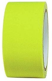 Westerwald-Shop Hochleistungs Gewebeband Neon Gelb 50mm x 25000mm, 24 Rollen Profi Abdeckband, PE-beschichtet, wasserfest, leicht abreißen, stark haftend auf rauhen Untergründen, UV-aktiv