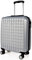 ABS Koffer Trolley Reisekoffer 4 360° Zwilllingsrollen (Mini Handgepäck-Handgepäck-2er Set) (Silber, Handgepäck (55cm))