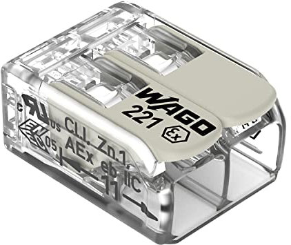 WAGO Verbindungsklemmen 221-482 | 2 Leiter, bis 4 mm², 100 Stück, COMPACT Kabelverbinder mit Hebeln für alle Leiterarten weltweit, bestätigte Anwendungssicherheit