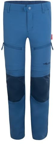 Trollkids Kids Nordfjord Zip-Off Pants Slim Fit 98, Navy/Lime/Azure bluel