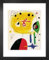 1art1 Joan Miró Poster Kunstdruck Bild und MDF-Rahmen - Et Fixe Les Cheveaux (50 x 40cm)