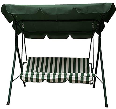 marko Hammock 3 Seater Swinging Outdoor Furniture Green Stripe Grey Black Cream Green (Green Stripe)