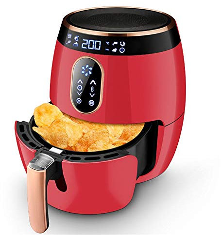 ChengBeautiful Air Fryer Digital Air Fryer Electric Hot Air Fryers 2.6L LCD Screen Min Timer Auto Shut Off (Color : Red, Size : 2.6L)
