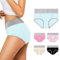FALARY Unterhosen Damen Hohe Taillenslip Baumwolle Damen Slip Bauchweg Unterwäsche Frauen Stretchanteil Radsportunterwäsche für Damen 5er Pack Mehrfarbig-3 XS