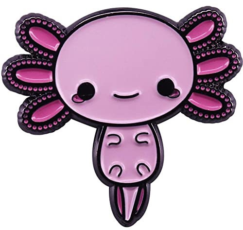 Ericetion Axolotl Pin Sechseck Brosche Rosa Amphibien Axolotl Abzeichen Marine Tier Schmuck Nette Pins Frauen Freundin Geschenk