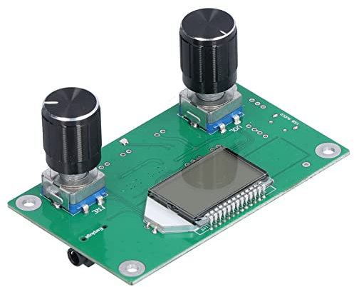 Tissting FM Receiver Control Module, Digital Radio Receiver Module Intelligent Fm Stereo Receiver Digital Radio Circuit Board Module with LCD Display 50Hz‑18KHz