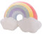 Plüsch Spielzeug Kissen,Regenbogen-Stern-Mond Dekokissen Kuschlig Zierkissen für Kinderzimmer Gefüllt Plüsch Sofa Stühle Wurfkissen Rückenkissen Hausdekoration Geschenk für Kinder Baby Mädchen