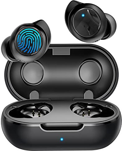 Cuffie Bluetooth 5.1 Auricolari Senza Fili Sport,In-Ear Wireless Earbuds Con Micofono,Bassi Profondi,Durata 24 Ore,Touch Control,IPX7 Impermeabili per iPhone Samsung Huawei Xiaomi Sony