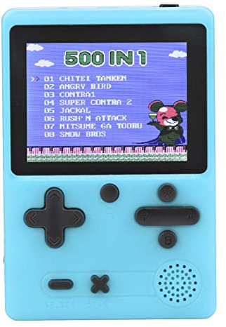 VGEBY Handheld Retro Game Console, 3 Inch Color Screen, Rechargeable Portable Funny Mini Game Console for Children Kids Boys Girls (Blue) Electronic Toy Kids Toys