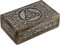 Craft&Style Deko Schatulle Kästchen Box Schachtel Kiste Dose aus Holz mit Deckel | Keltischer Knoten weiß | L x B x H: 13 x 20 x 6 cm