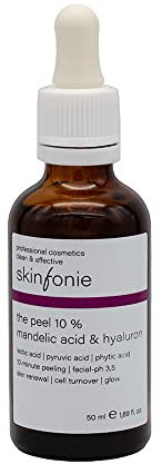 Skinfonie Gesichtspflege Peeling - the peel 10% Alpha Hydroxycarbonsäuren (AHA) & Hyaluronsäure Gesichtspeeling – Mandelic acid Hyaluron AHA-Säure-Peeling Gesicht 50 ml