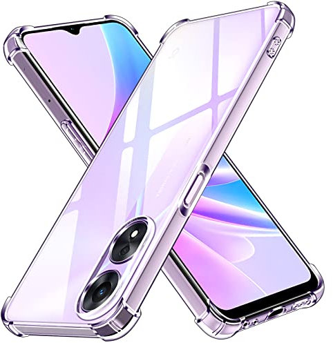ivoler Coque pour Oppo A78 5G (Pas pour Oppo A78 4G), Ultra Transparent Étui de Protection en Silicone Antichoc avec Coins Renforcés, Clair Mince Souple TPU Bumper Housse