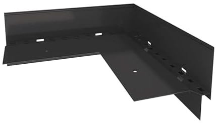 Renoplast® Aluminium Ecke 90° für Traufprofil W60 Graphit | Fertigstellung von Terrassen und Balkonen | Belüftete Böden Erhöht | Wasser ablaufsysteme Winkelprofil | Korrosionsschutz Balkonprofile