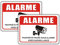 Panneau Video Surveillance Aluminium Réfléchissante 250x180mm Panneau Camera Surveillance Panneau Propriété Privée sous Vidéo Surveillance Panneau Maison Sous Vidéo Surveillance-2 Pièces