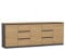 CDF modernes Kommodenset Costa (3 Türen, 6 Schubladen) | Farbe: Eiche anthrazit Artisan | Schrank für Dokumente, Kleinteile | Ideal für Wohnzimmer, Schlafzimmer, Kinder-, Jugendzimmer und Büro