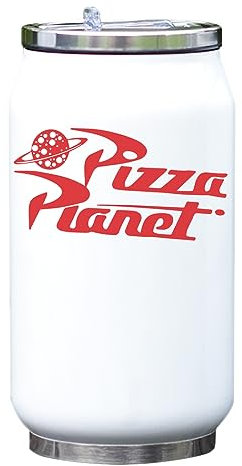 Pizza Planet Logo Vacuum Thermal Beverage Bottle Thermos White