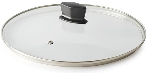 Betty Bossi Pfannendeckel, Glas, 24 cm (25796) Passend für Bratpfannen und Töpfe Hergestellt aus hitzebeständigem Glas mit Edelstahlrand und Kunststoffgriff Transparent