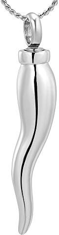 Einäscherung Schmuck Urne Halsketten für Asche Italienisch Horn Urne Anhänger Memorial Keepsake Schmuck für Menschen Männer Frauen