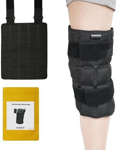 DUKUSEEK Knee Ice Pack Wrap, Gel Hot & Cold Therapy Pad for Knee Injuries, Joint Pain, Bursitis Pain Relief, Meniscus Tear, Sprains & Swelling
